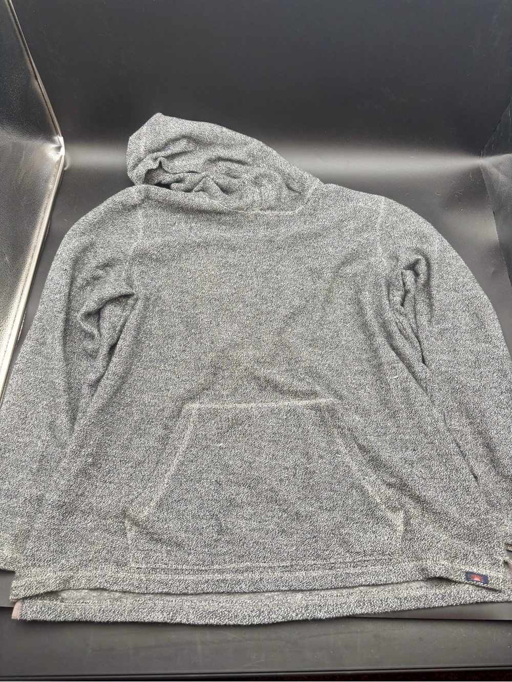 Faherty Ventura Knit Hoodie Men's XL Gray Cotton Blend Pouch Pocket
